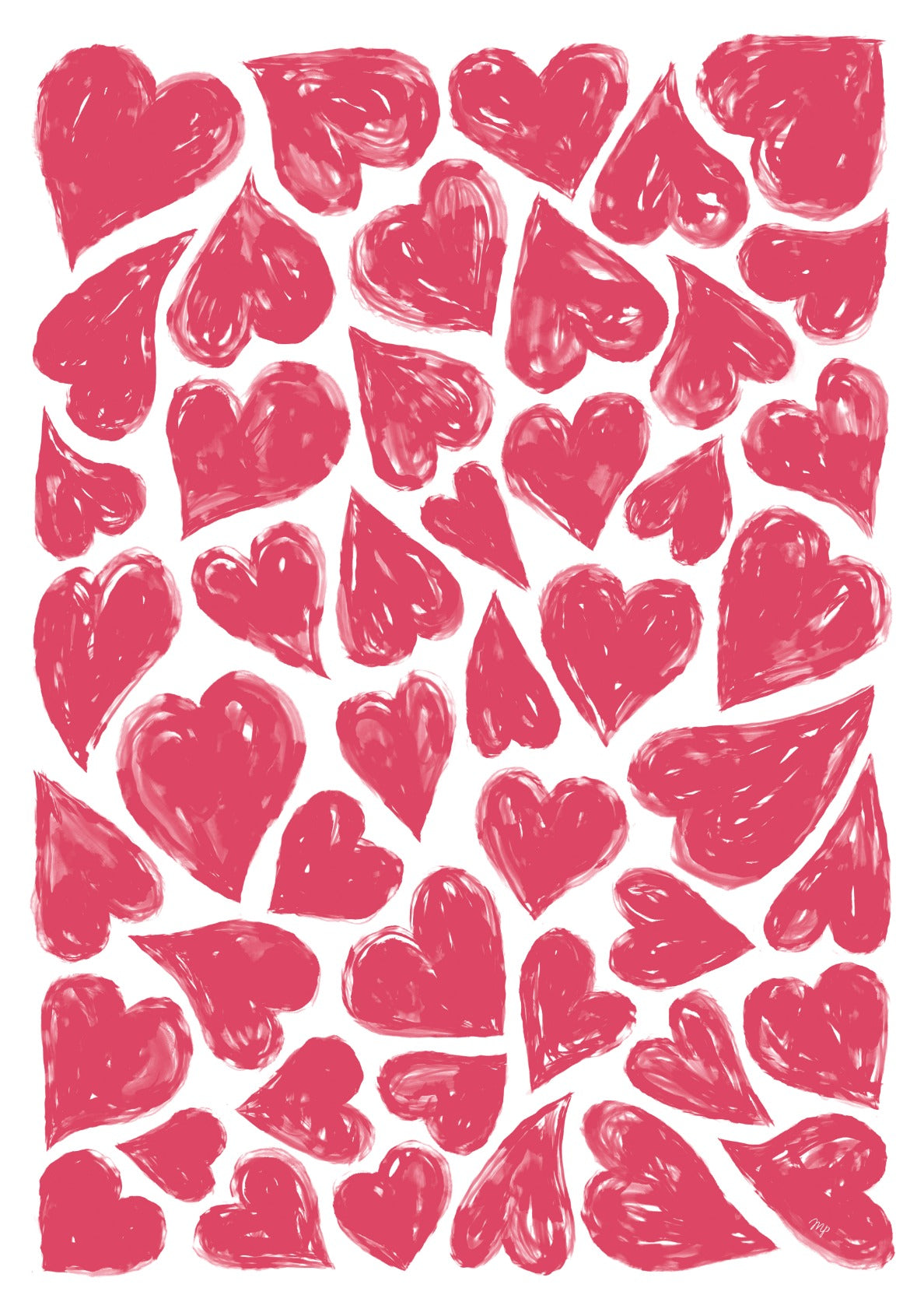 Red Sketch Hearts