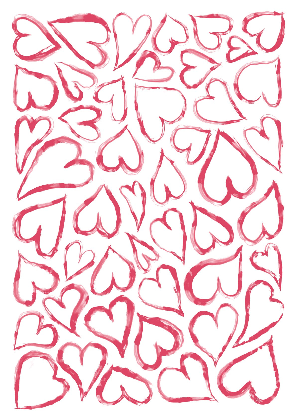 Red Romantic Love Hearts