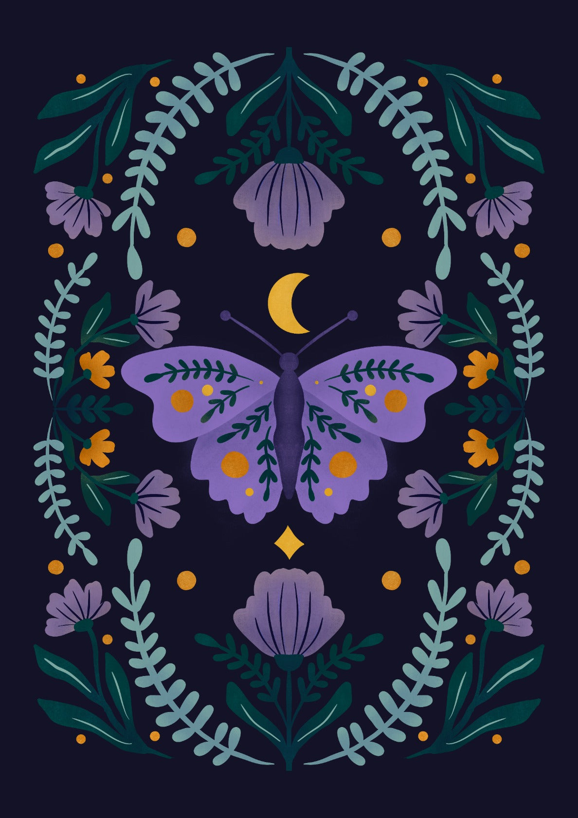 Mystic series - purple butterfly