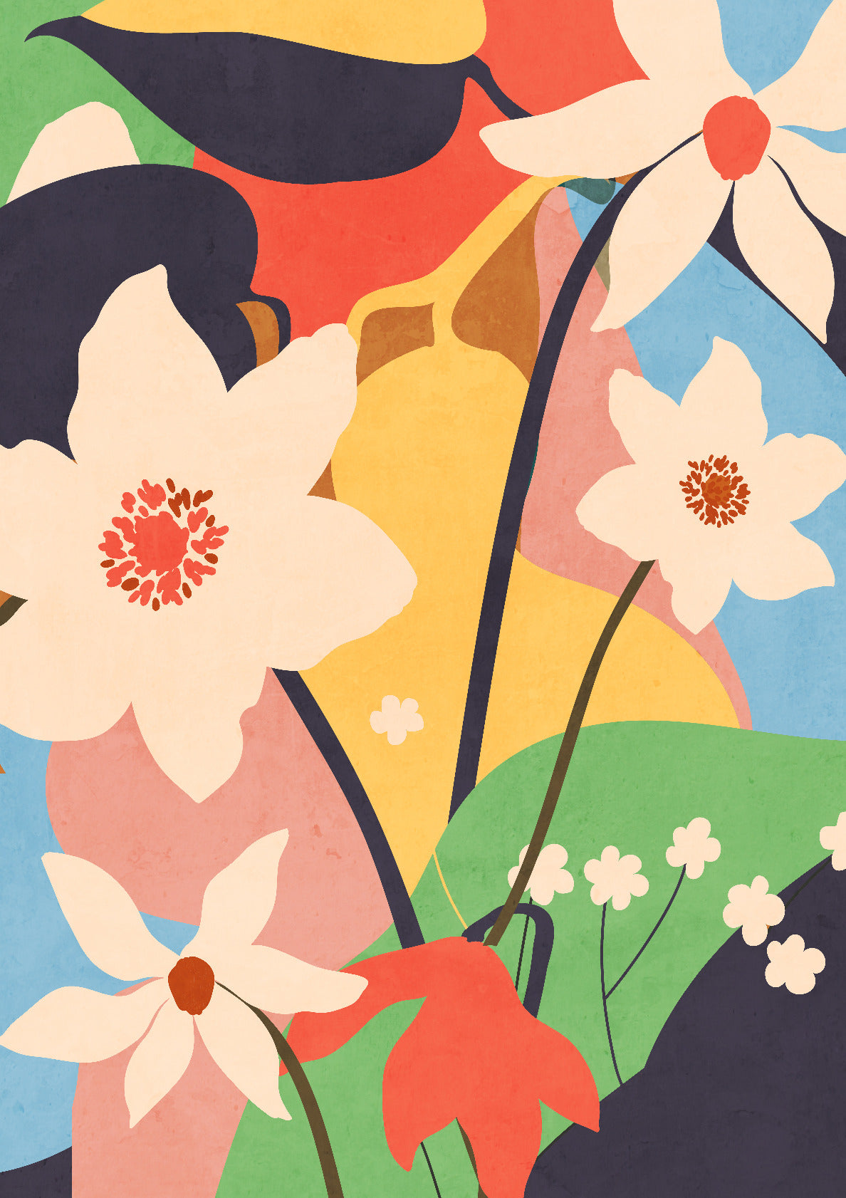 Abstract Art Landscape Flowers 2