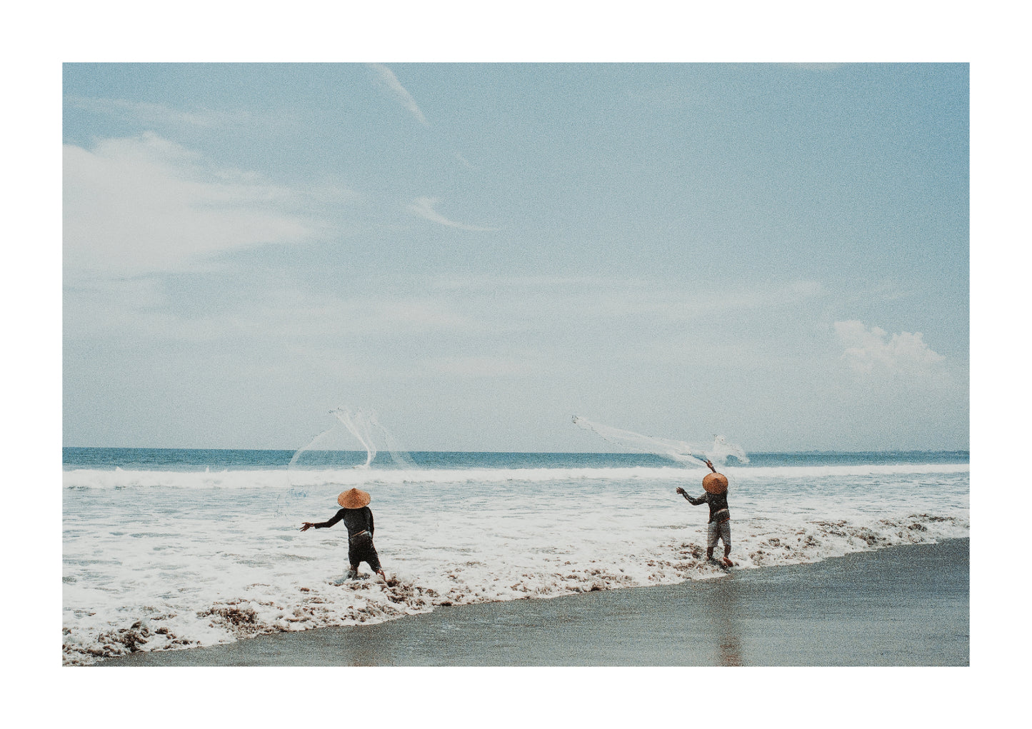 Fishing People at Kuta Beach Bali