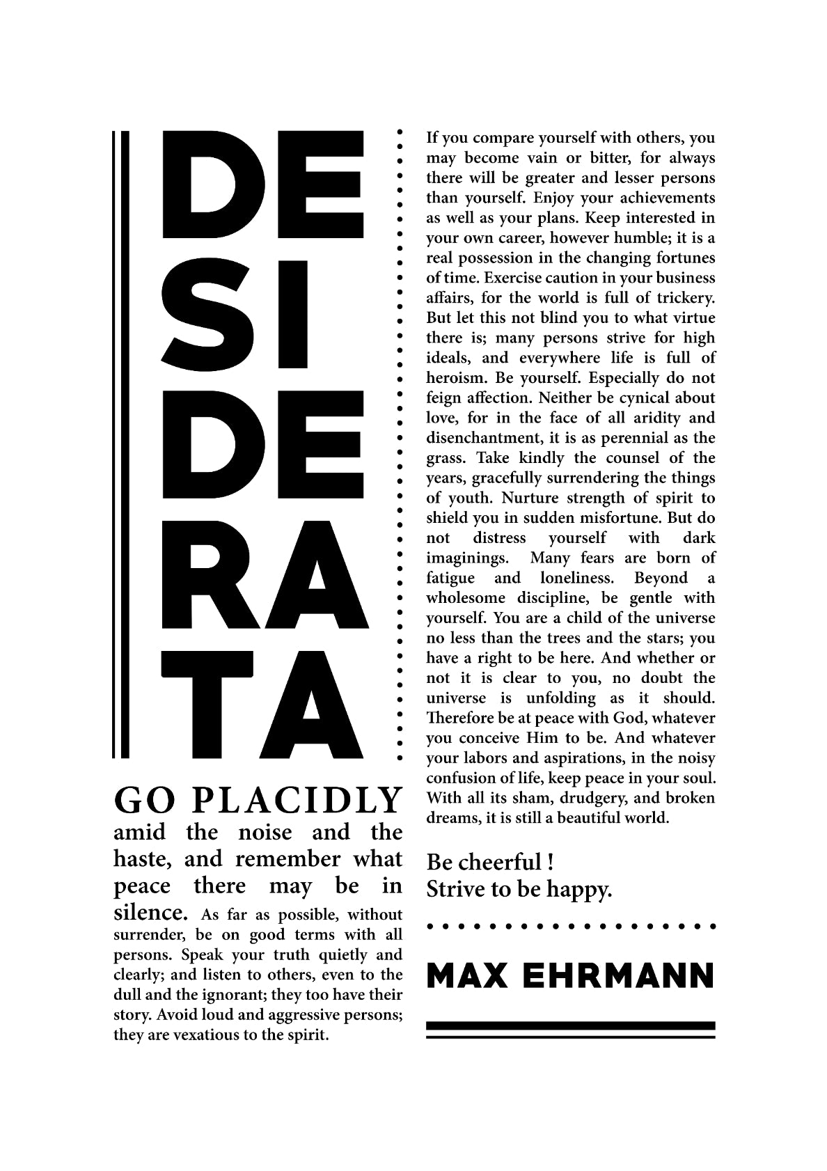 Desiderata 18