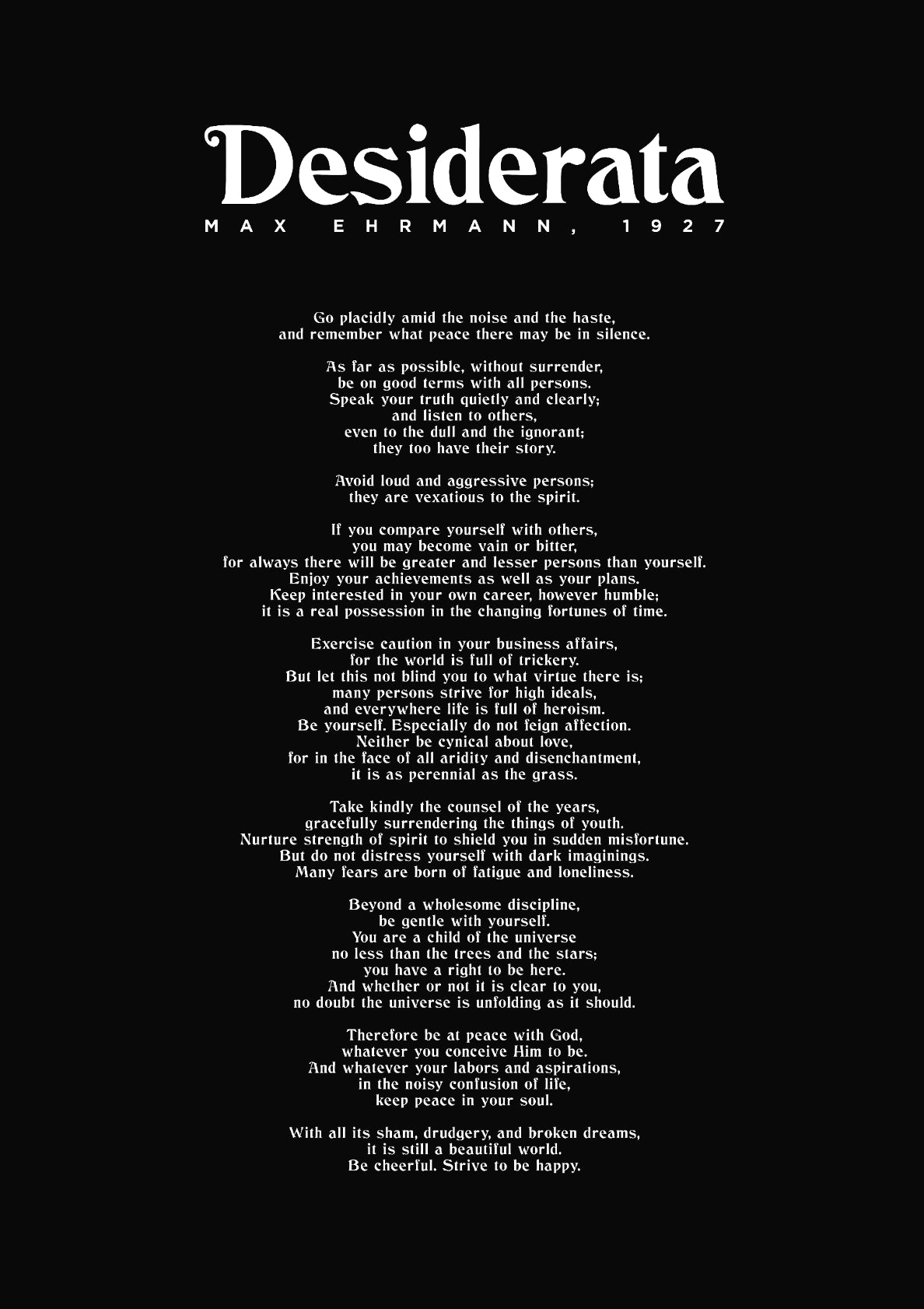 Desiderata 27