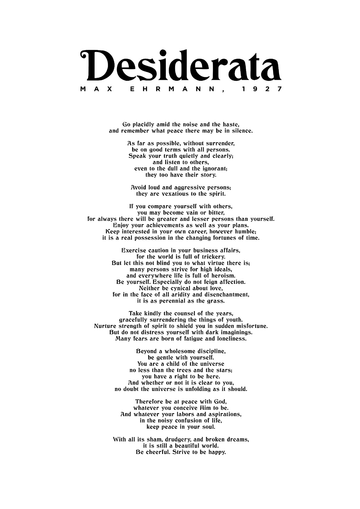 Desiderata 28
