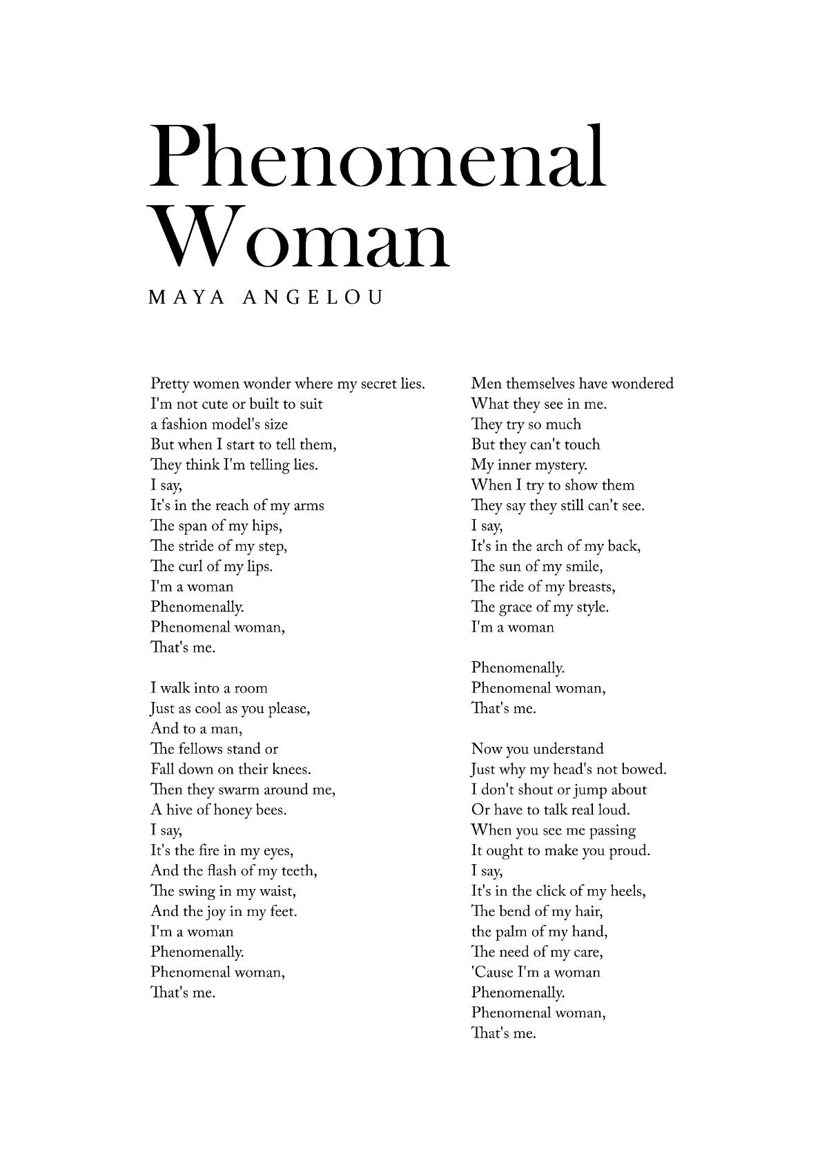 Phenomenal Woman 02