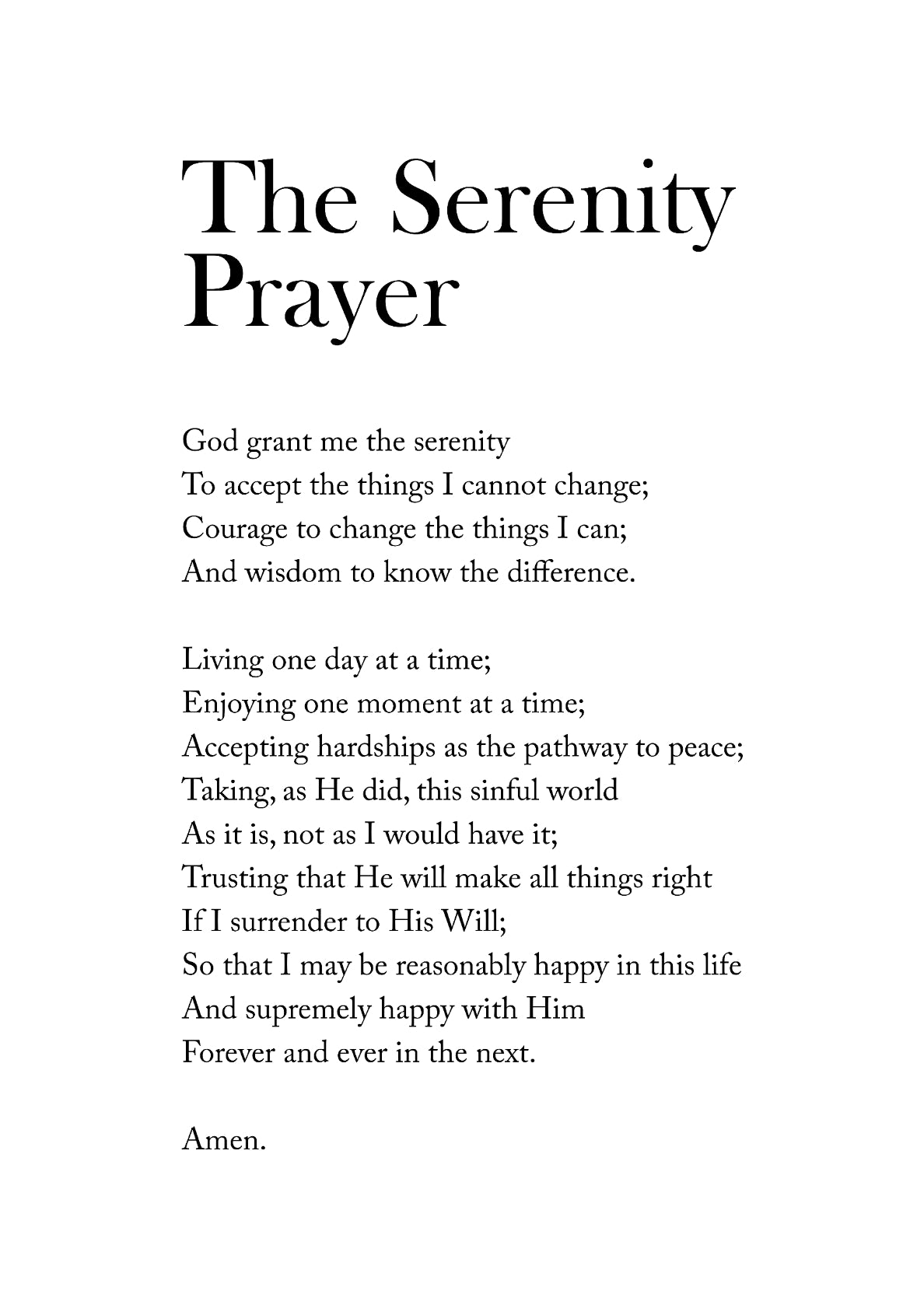 The Serenity Prayer 01