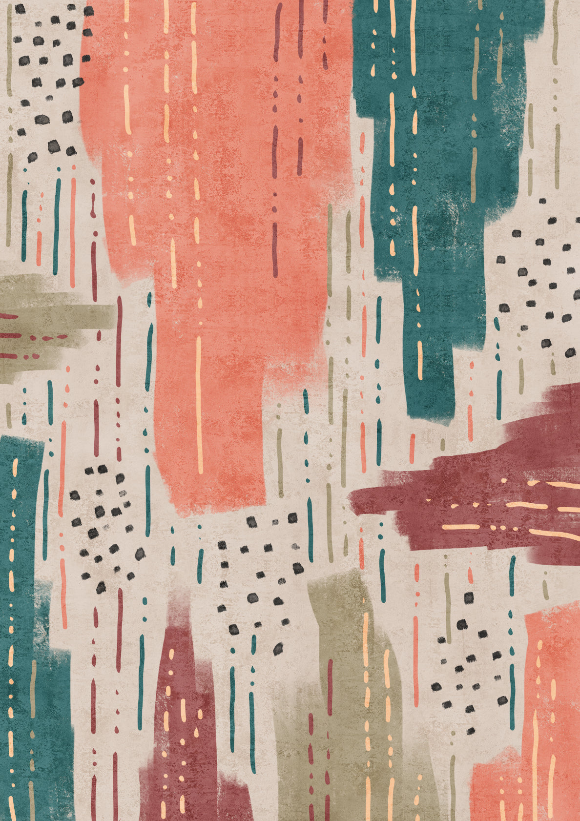 Coral Green And Brown