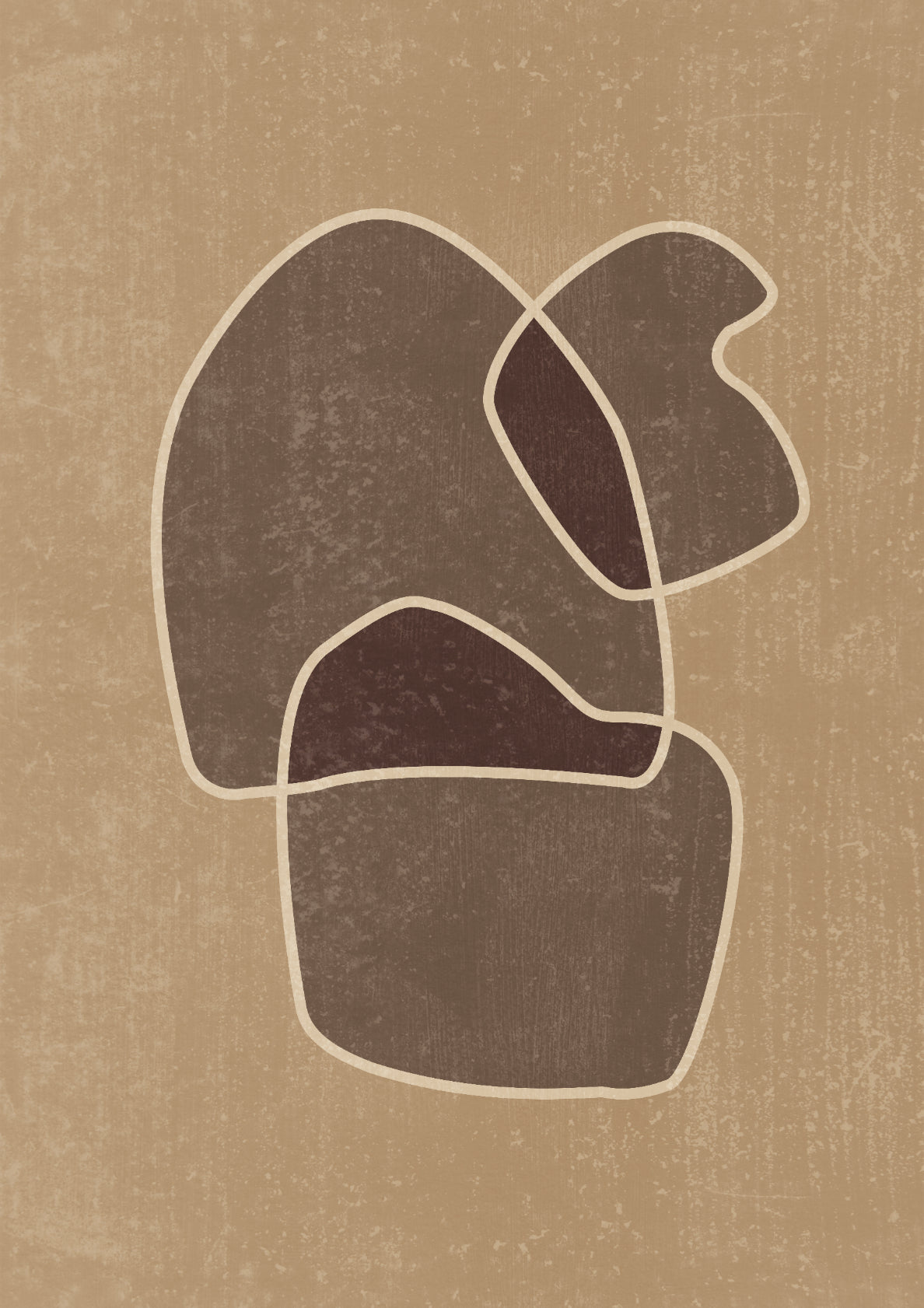 Abstract Composition In Brown And Tan 01