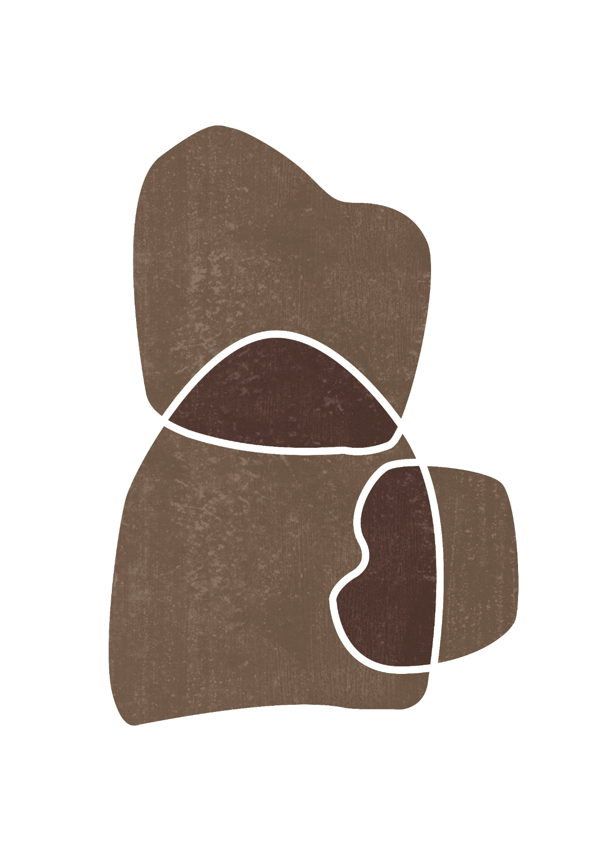 Abstract Composition In Brown And Tan 04