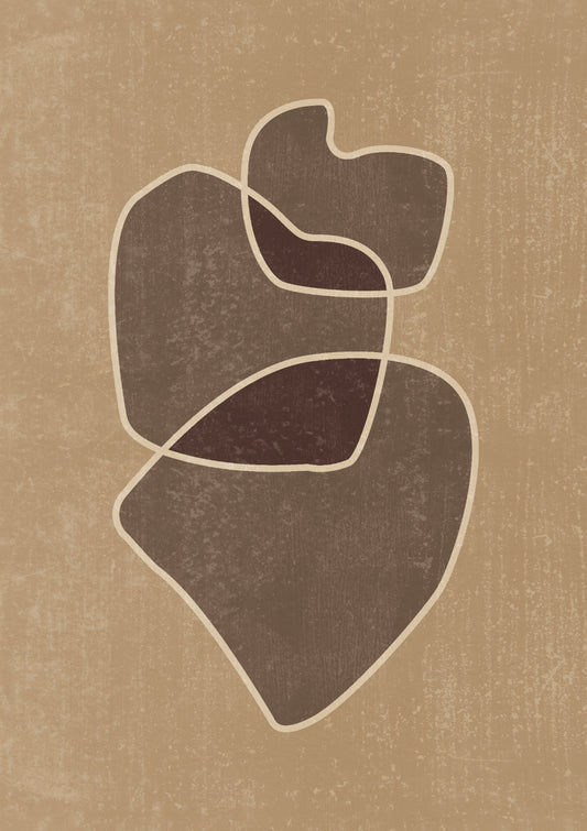 Abstract Composition In Brown And Tan 05