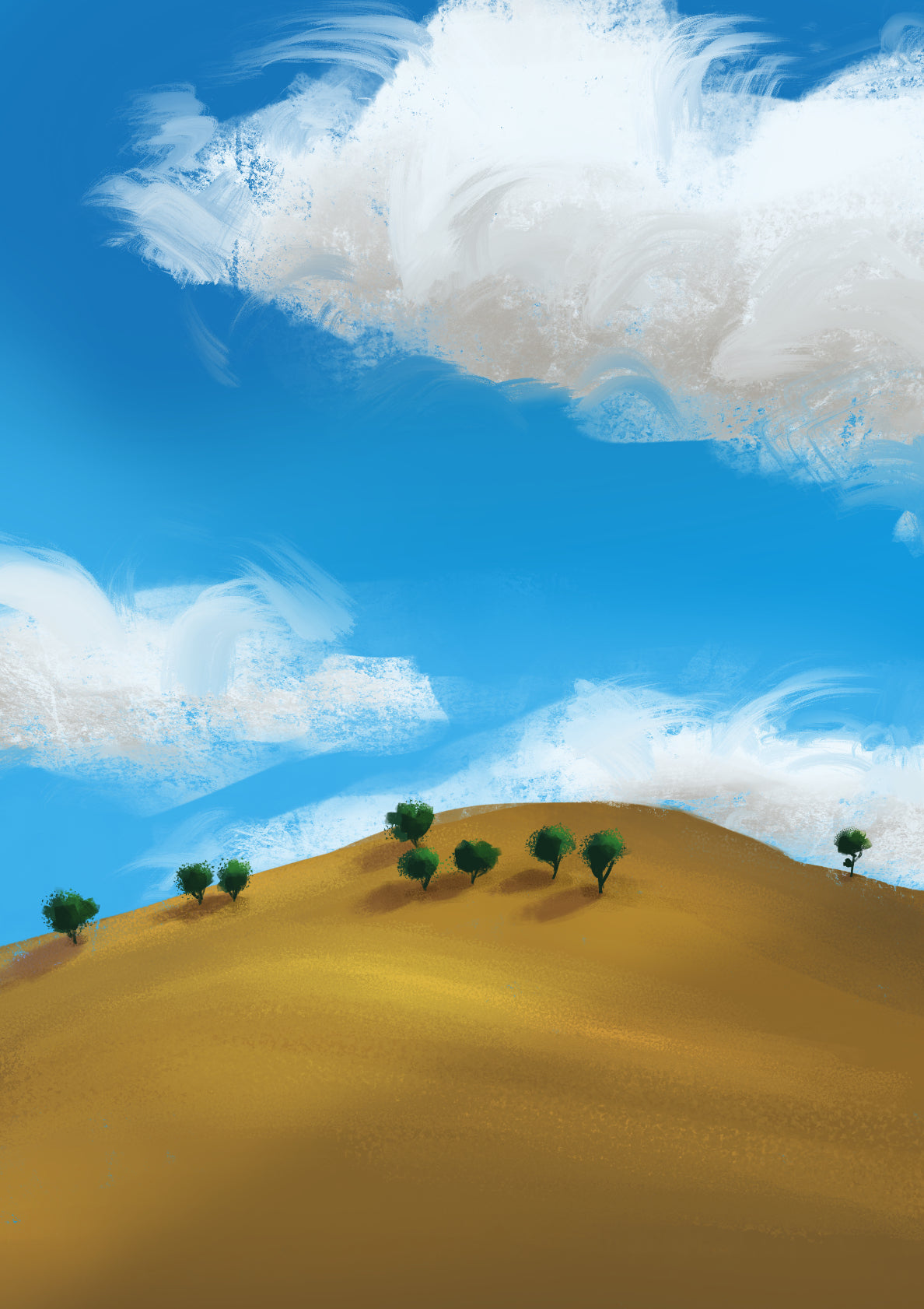 Clouds Greeting The Hill And The Trees 1