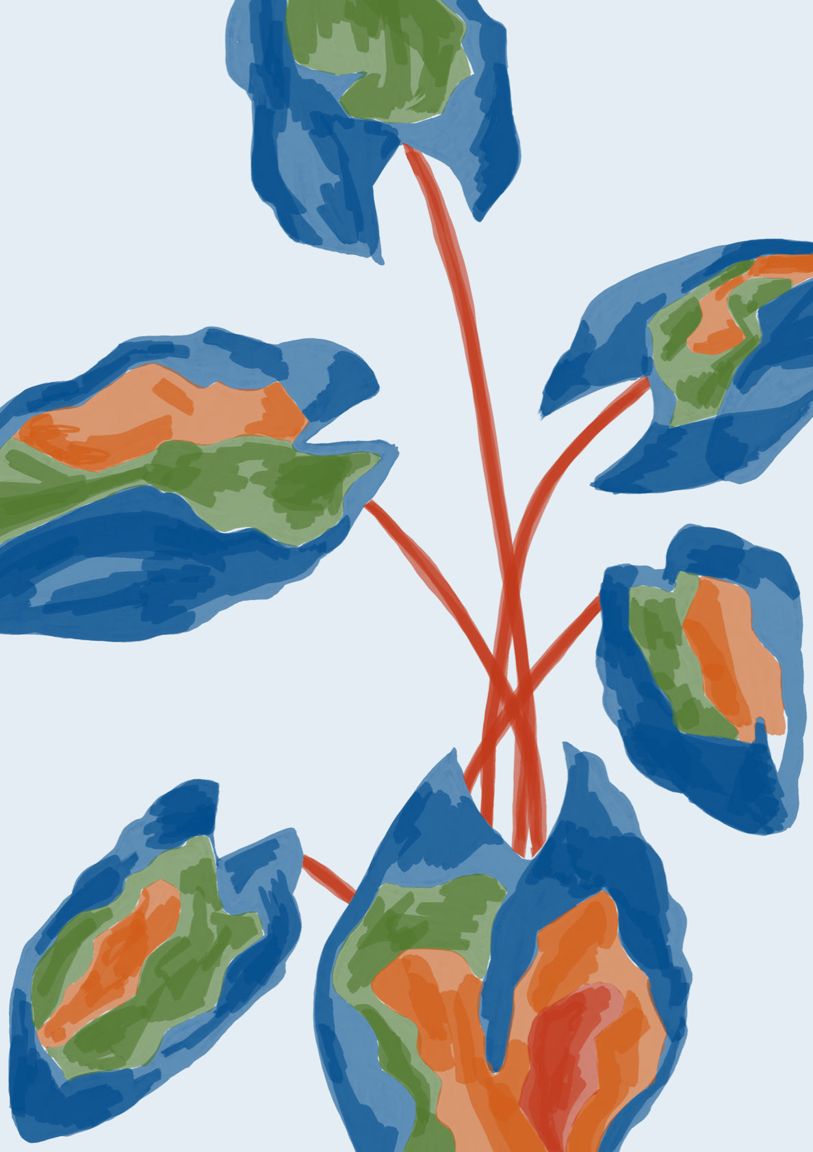 Abstract botanical print