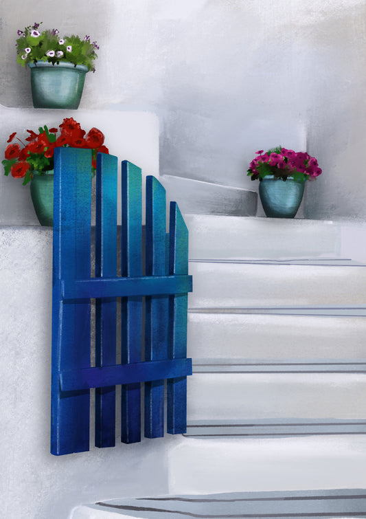 A Little Blue Gate, Santorini