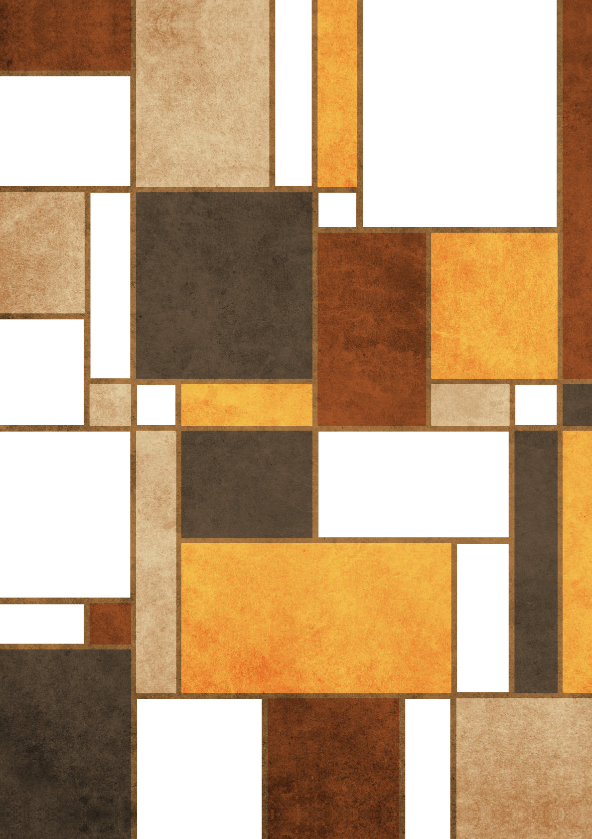 Earth Hues and Mondrian I - White