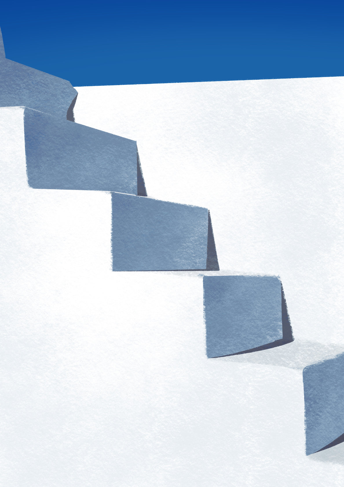 Limewashed Steps - Santorini