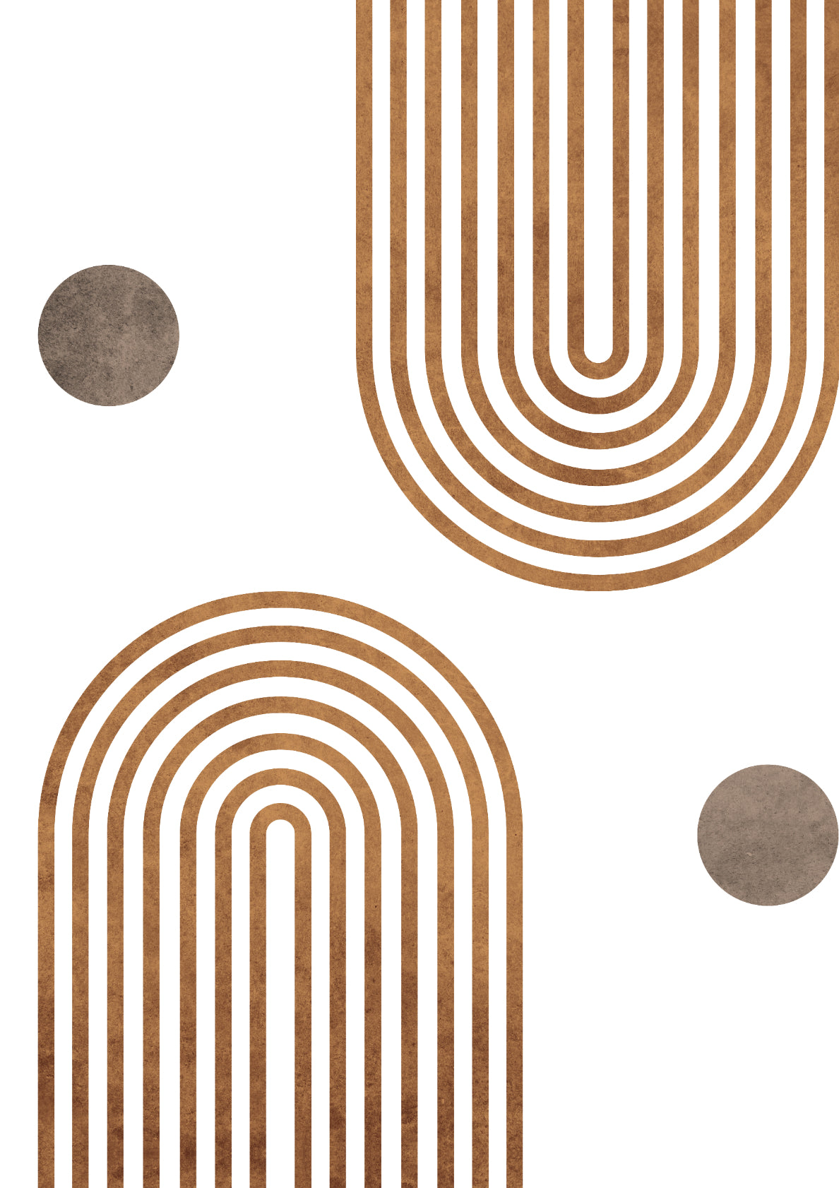 Mirrored Arches on White - Vertical