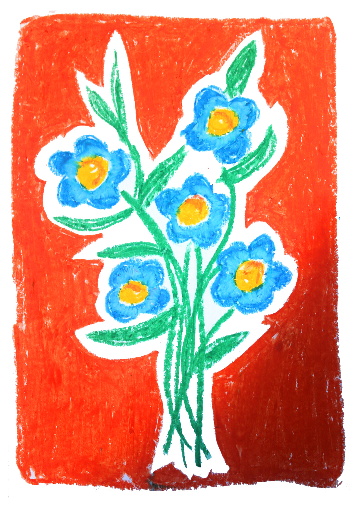 Oil Pastel Flowers