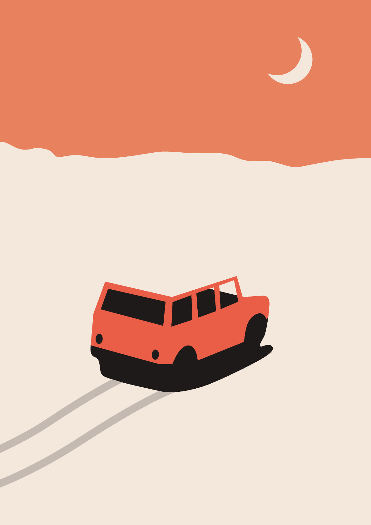 Red Car in Desert
