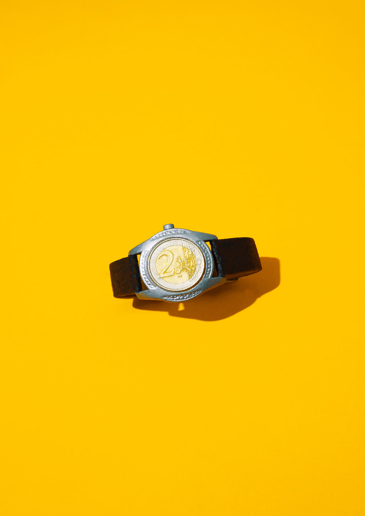 Time is money / A watch with coin as a clock face / Pop art style photo print