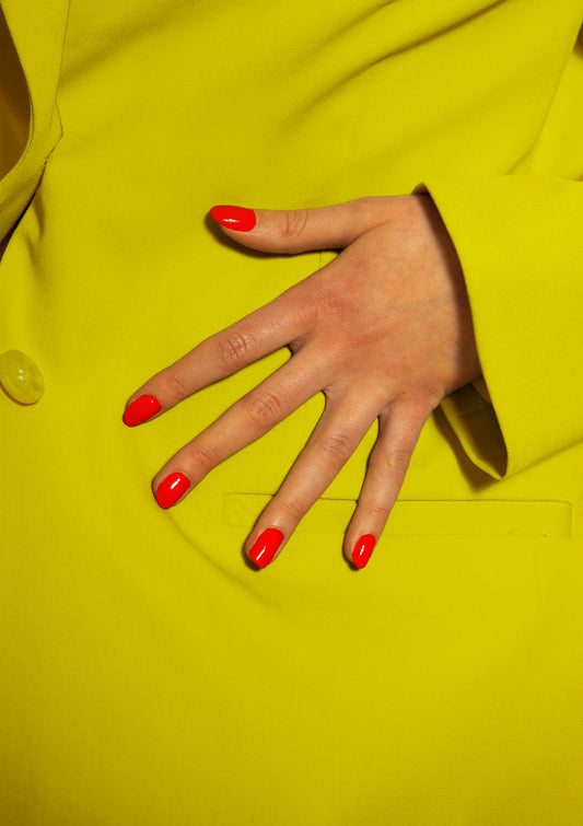 Boss Lady / Colourful painted nails and blazer / Pop art style photo print