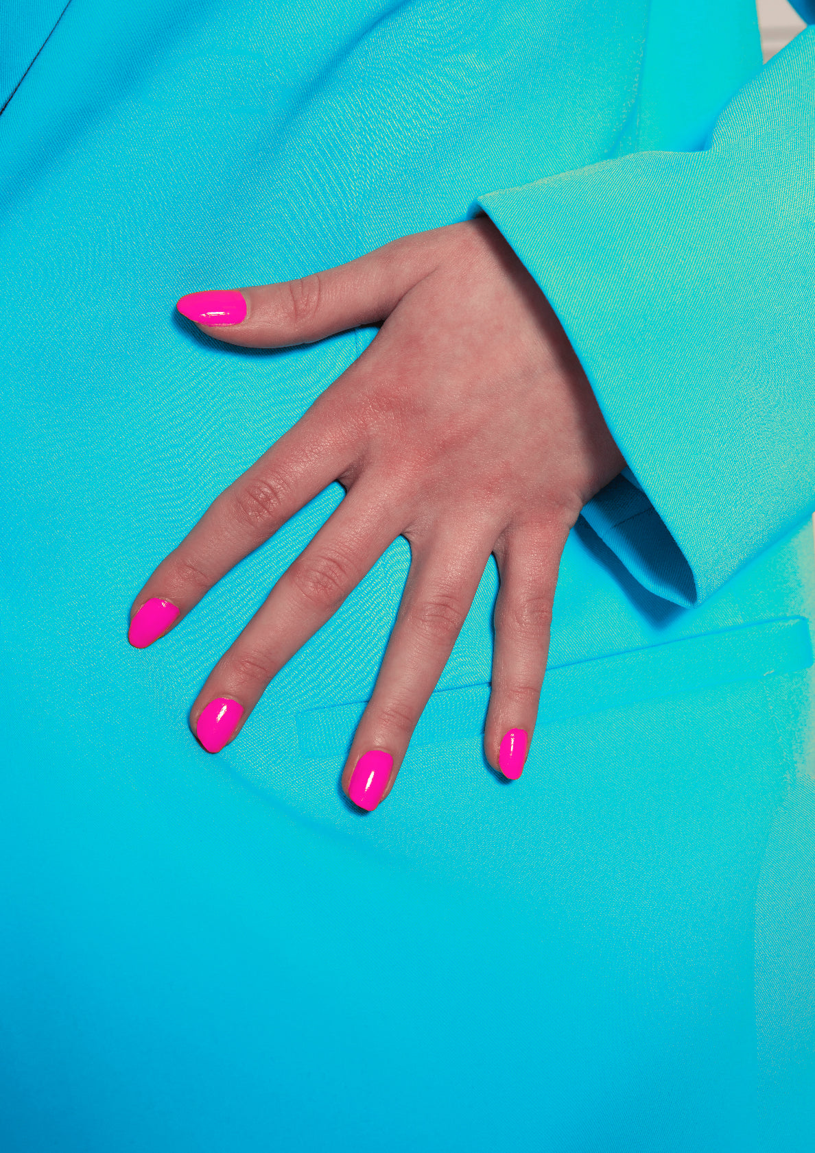 Boss Lady / Colourful painted nails and blazer / Pop art style photo print
