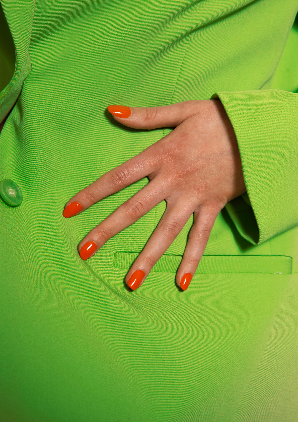 Boss Lady / Colourful painted nails and blazer / Pop art style photo print