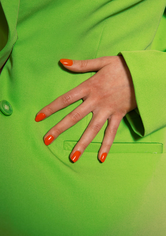 Boss Lady / Colourful painted nails and blazer / Pop art style photo print
