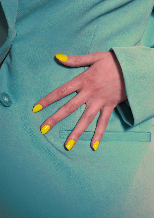 Boss Lady / Colourful painted nails and blazer / Pop art style photo print