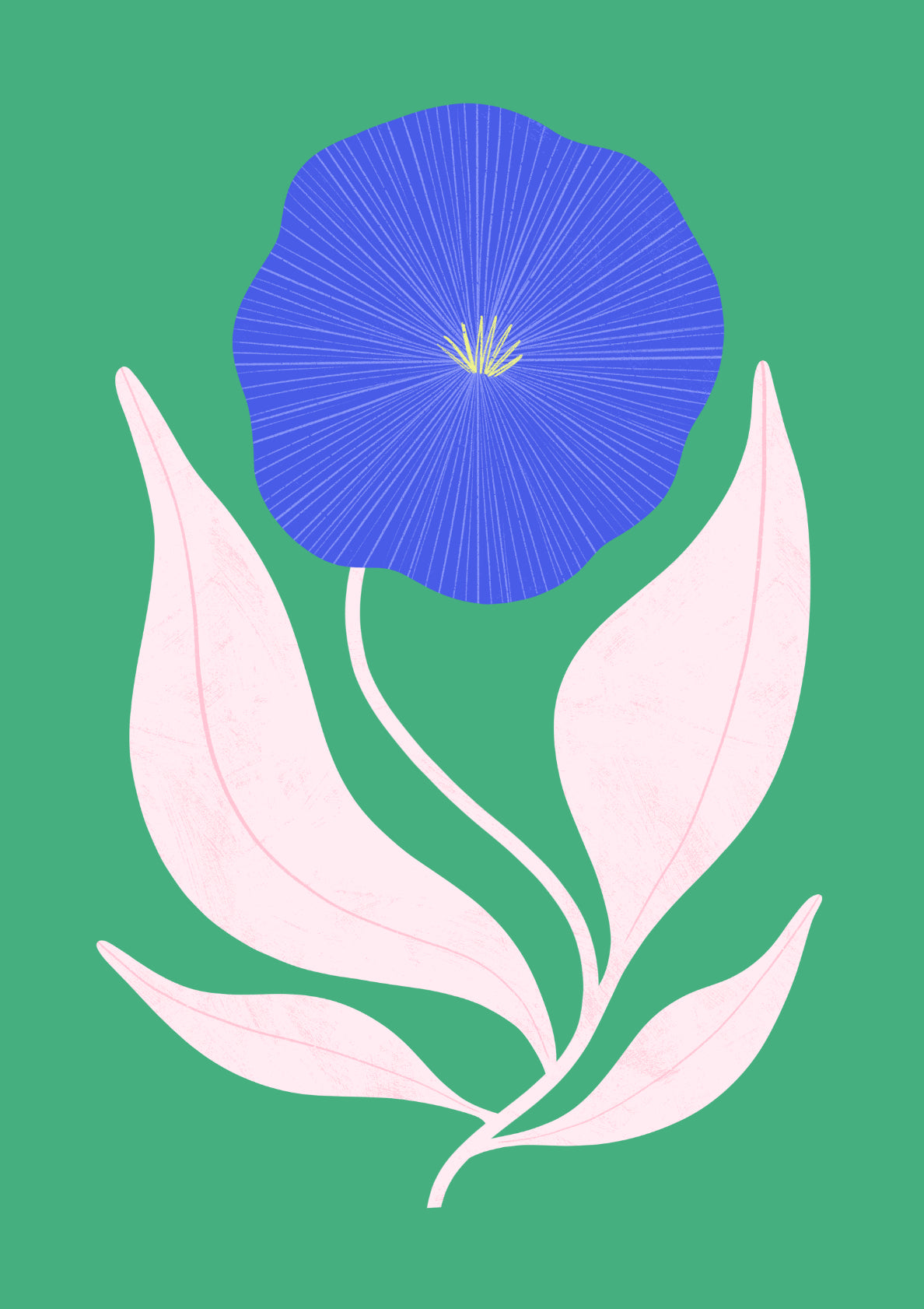 Abstract Blue Flower