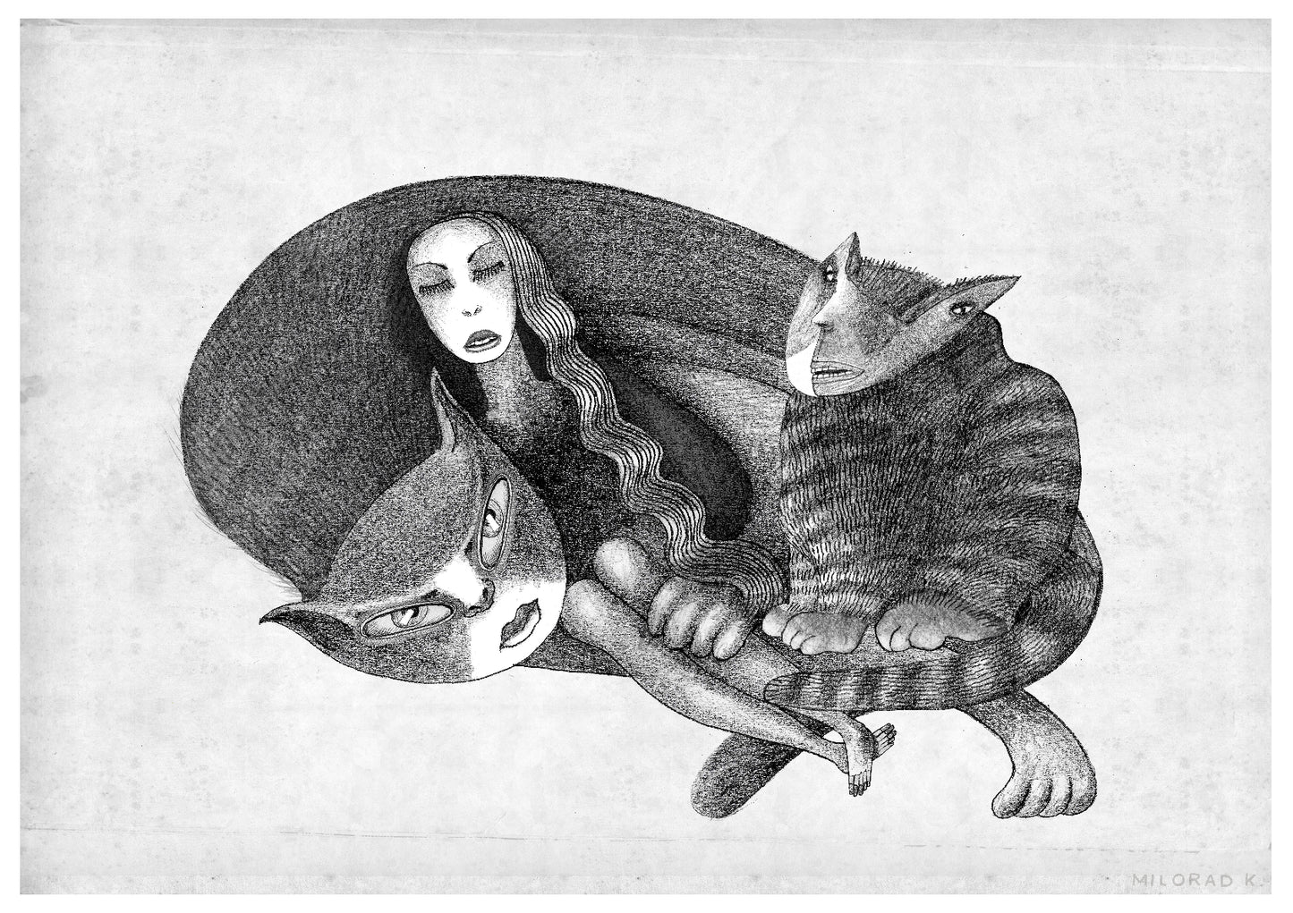 The Girl is Sleeping but not the Cats