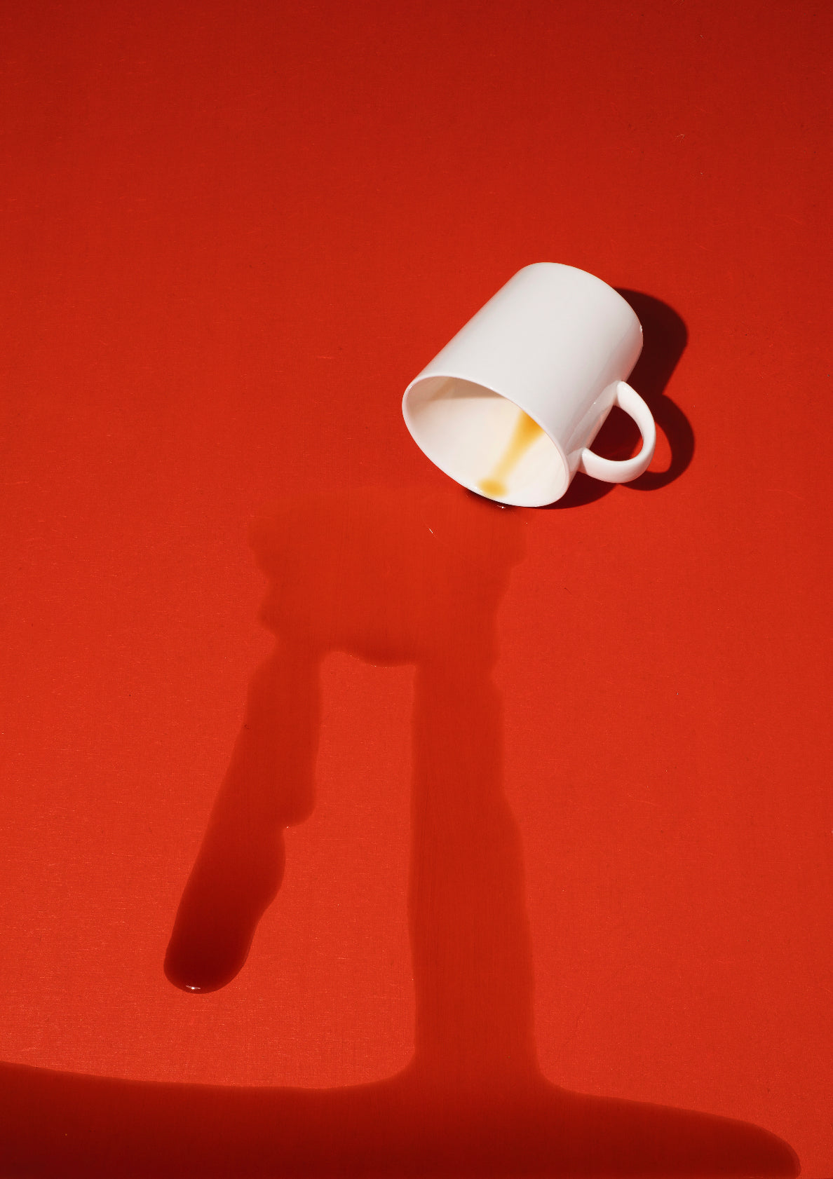 Fallen coffee cup / pop art style photo print