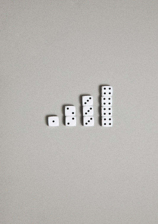Dice geometry / minimal style photo print