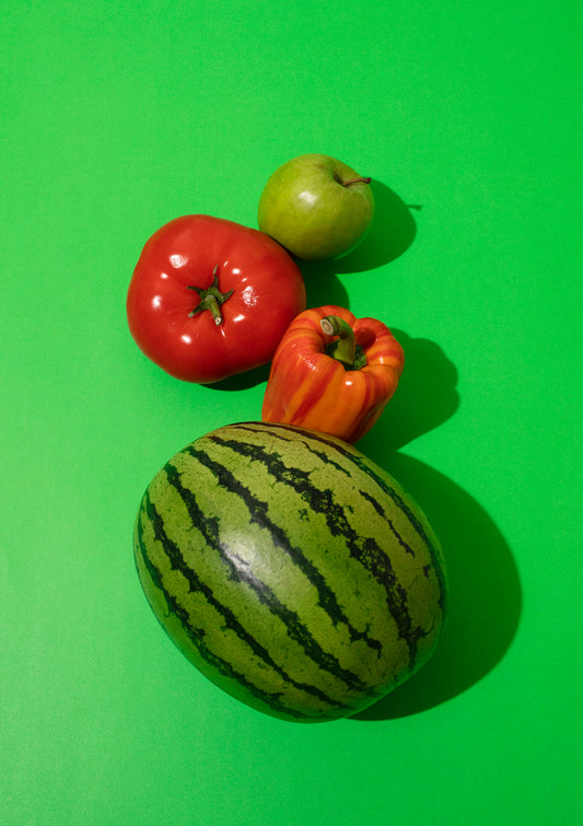 Fruit assembly / pop art style photo print