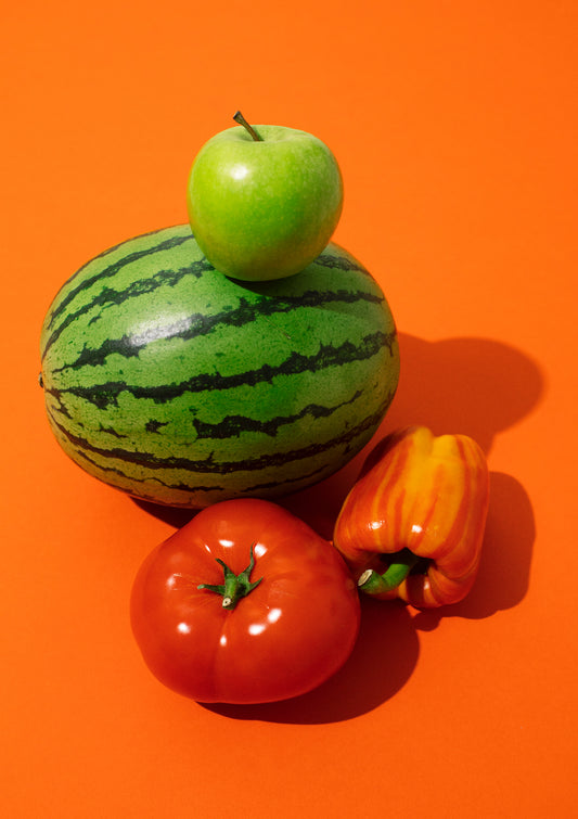 Fruit assembly / pop art style photo print