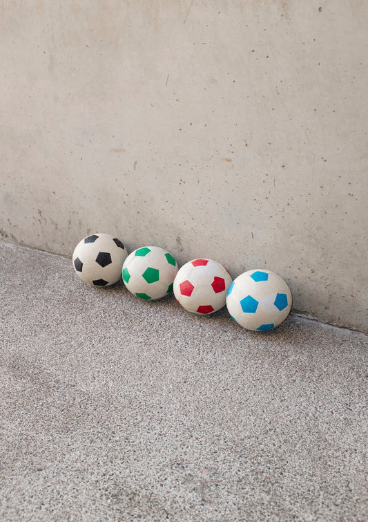 Footballs and soccerballs / minimal style photo print