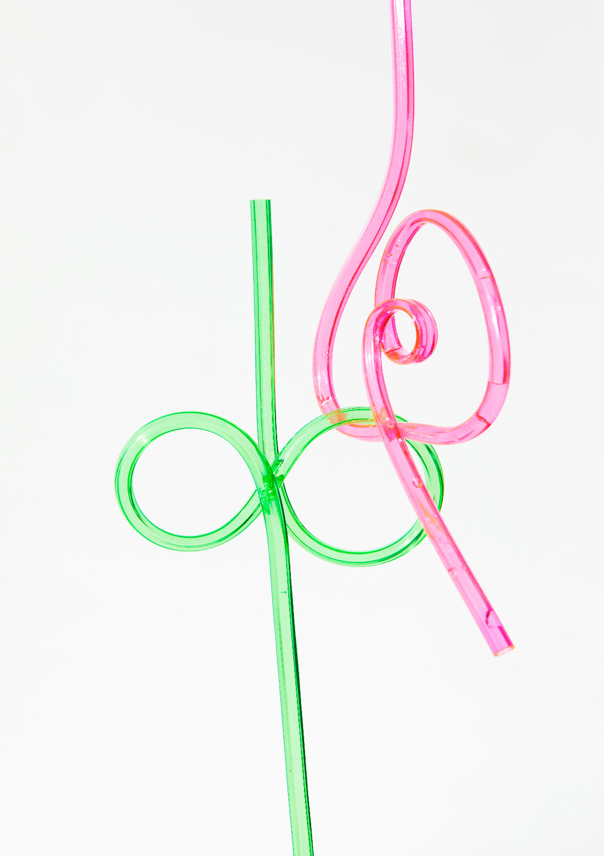 Colourful happy drinking straws / pop art style photo print