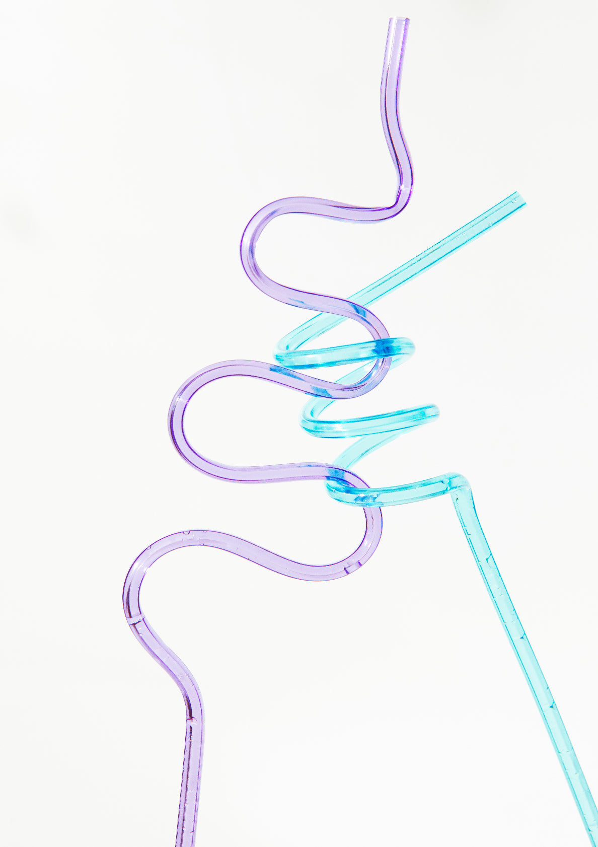 Colourful happy drinking straws / pop art style photo print