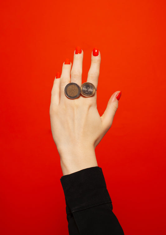 Money coin ring / pop art style photo print