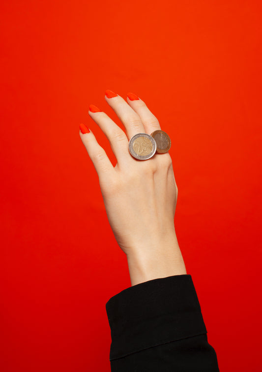 Money coin ring / pop art style photo print