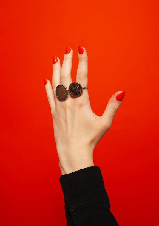 Money coin ring / pop art style photo print