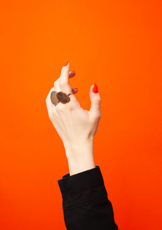 Money coin ring / pop art style photo print