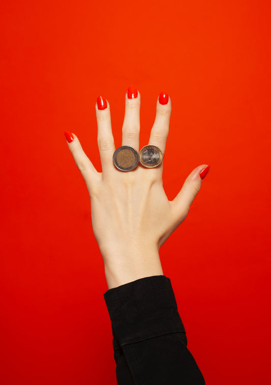 Money coin ring / pop art style photo print