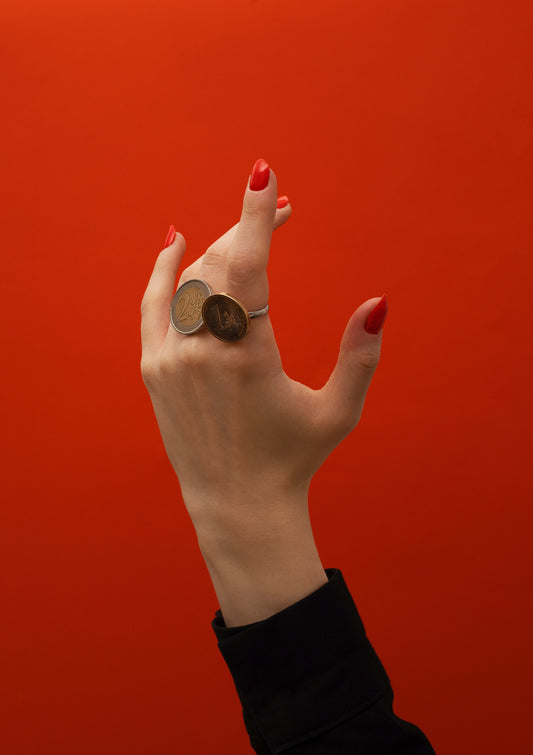 Money coin ring / pop art style photo print