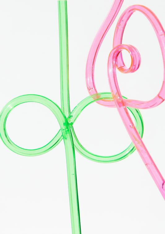 Colourful straws / pop art style photo print