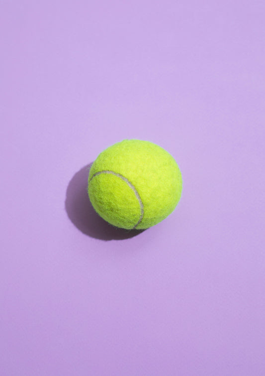 Tennisball on a colour background / pop art style photo print