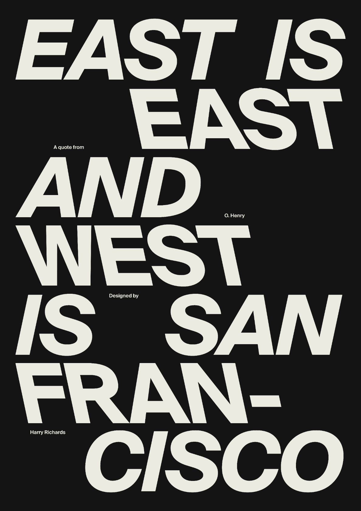 EAST IS EAST (Black)