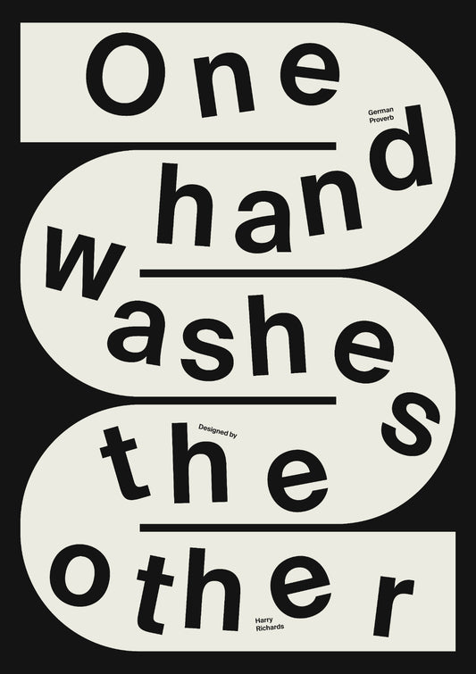 ONE HAND WASHES THE OTHER (Black)