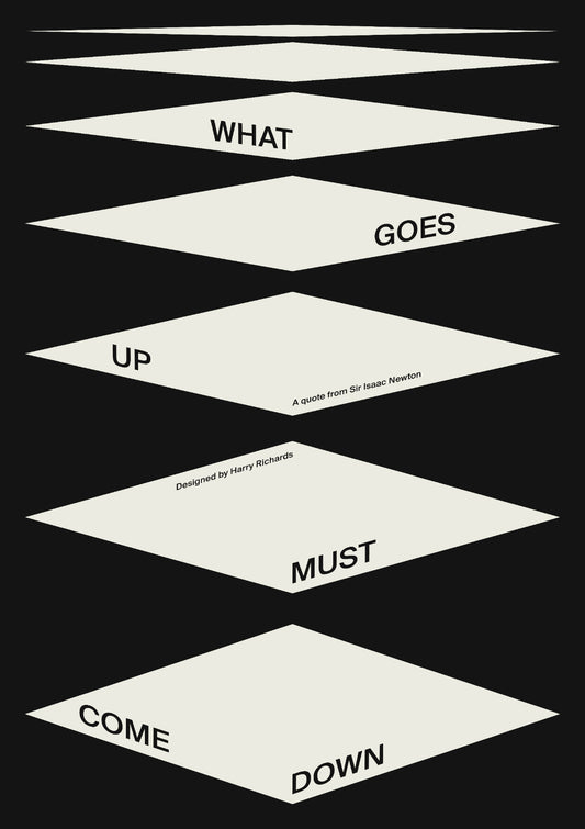 WHAT GOES UP MUST COME DOWN (Black)