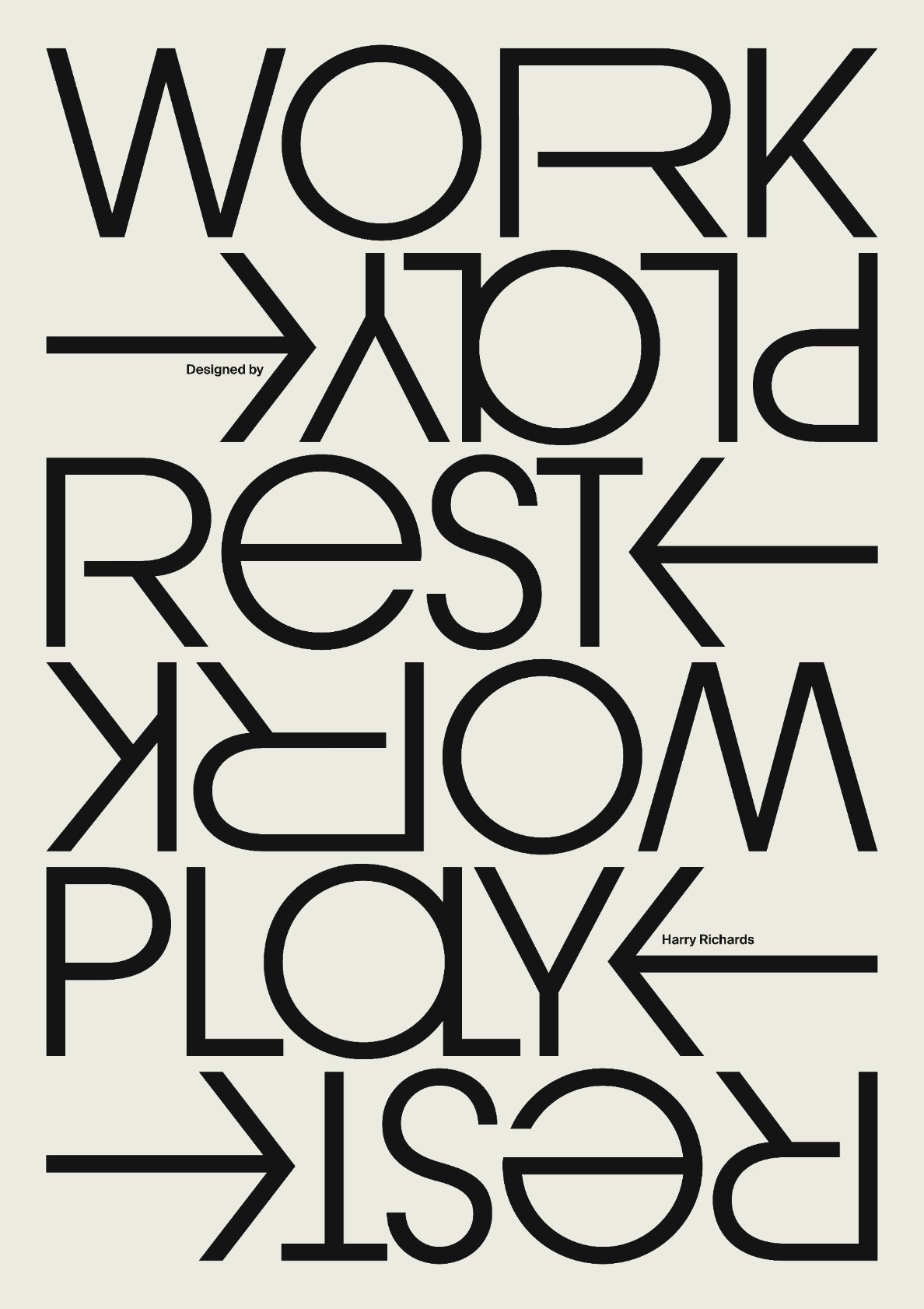 WORK REST PLAY (White)