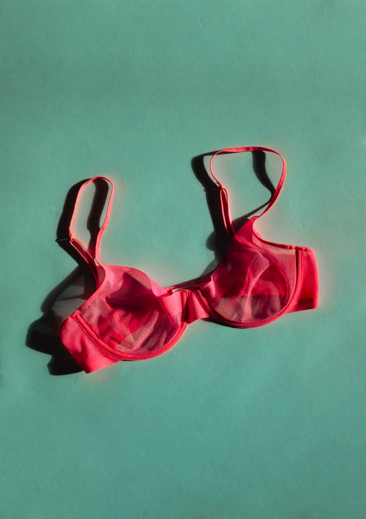 Pink bra / pop art style photo print